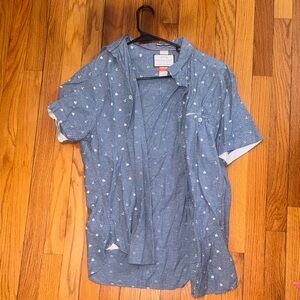 Denim & Flower Blue Casual Button Down Shirt